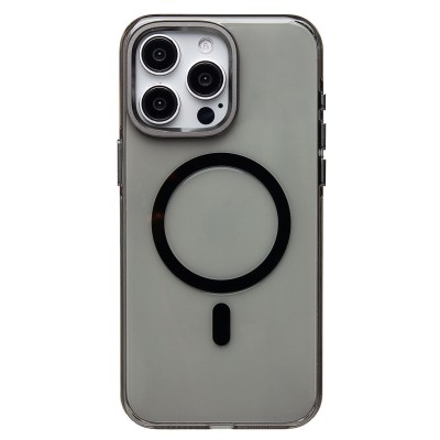 Чехол-накладка для Apple iPhone 15 Pro Max (черный/прозрачный) - SM039 SafeMag