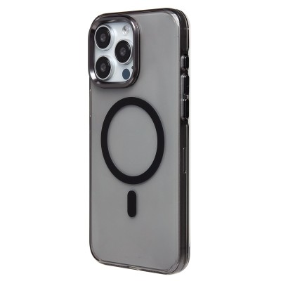 Чехол-накладка для Apple iPhone 15 Pro Max (черный/прозрачный) - SM039 SafeMag