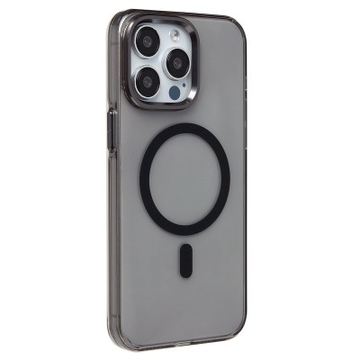 Чехол-накладка для Apple iPhone 15 Pro Max (черный/прозрачный) - SM039 SafeMag