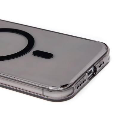 Чехол-накладка для Apple iPhone 15 Pro Max (черный/прозрачный) - SM039 SafeMag