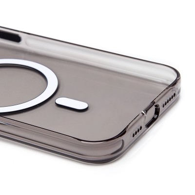 Чехол-накладка для Apple iPhone 15 Pro Max (черный/прозрачный) - SM039 SafeMag