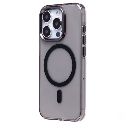 Чехол-накладка для Apple iPhone 15 Pro (черный/прозрачный) - SM039 SafeMag