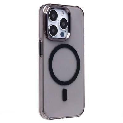 Чехол-накладка для Apple iPhone 15 Pro (черный/прозрачный) - SM039 SafeMag