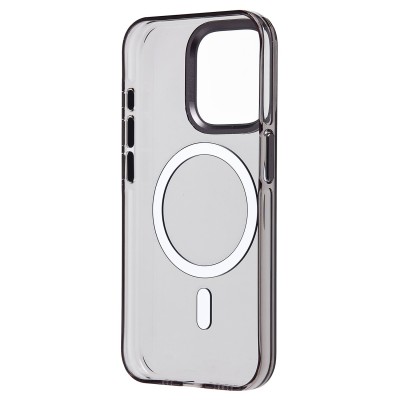 Чехол-накладка для Apple iPhone 15 Pro (черный/прозрачный) - SM039 SafeMag