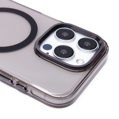 Чехол-накладка для Apple iPhone 15 Pro (черный/прозрачный) - SM039 SafeMag