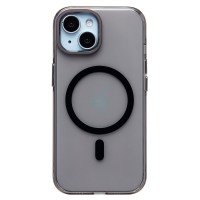 Чехол-накладка для Apple iPhone 15 (черный/прозрачный) - SM039 SafeMag