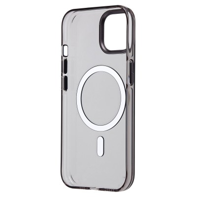Чехол-накладка для Apple iPhone 15 (черный/прозрачный) - SM039 SafeMag