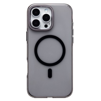Чехол-накладка для Apple iPhone 16 Pro Max (черный/прозрачный) - SM039 SafeMag