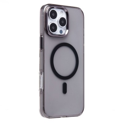 Чехол-накладка для Apple iPhone 16 Pro Max (черный/прозрачный) - SM039 SafeMag