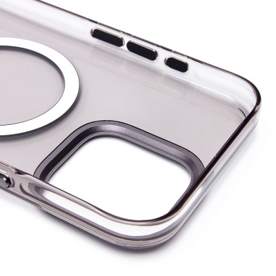 Чехол-накладка для Apple iPhone 16 Pro Max (черный/прозрачный) - SM039 SafeMag