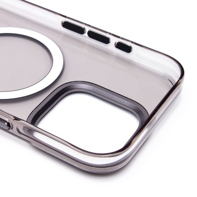 Чехол-накладка для Apple iPhone 16 Pro (черный/прозрачный) - SM039 SafeMag