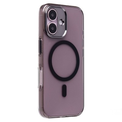 Чехол-накладка для Apple iPhone 16 (черный/прозрачный) - SM039 SafeMag