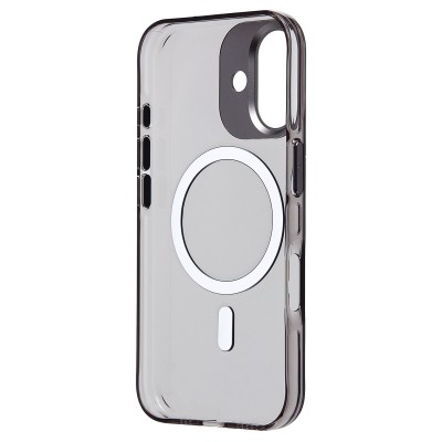 Чехол-накладка для Apple iPhone 16 (черный/прозрачный) - SM039 SafeMag