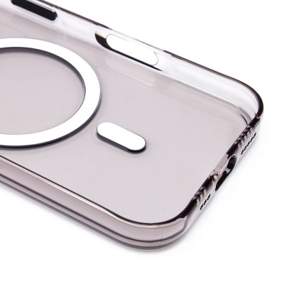 Чехол-накладка для Apple iPhone 16 (черный/прозрачный) - SM039 SafeMag