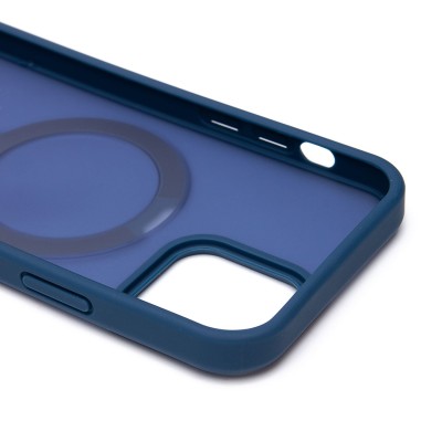 Чехол-накладка для Apple iPhone 12 (темно-синий) - SM088 SafeMag