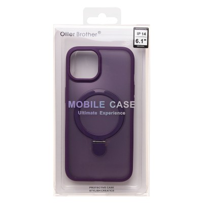 Чехол-накладка для Apple iPhone 14 (фиолетовый) - SM088 SafeMag