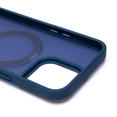 Чехол-накладка для Apple iPhone 15 Pro Max (темно-синий) - SM088 SafeMag