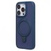 Чехол-накладка для Apple iPhone 15 Pro (темно-синий) - SM088 SafeMag