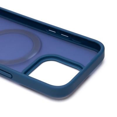Чехол-накладка для Apple iPhone 15 Pro (темно-синий) - SM088 SafeMag