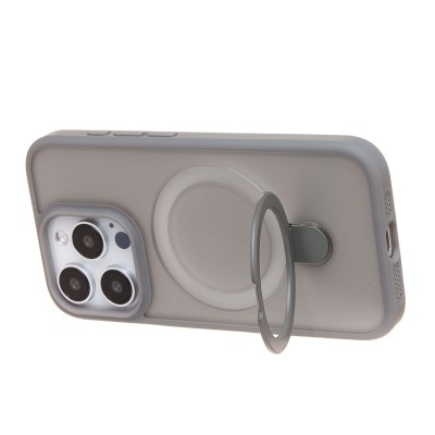 Чехол-накладка для Apple iPhone 15 Pro (серый) - SM088 SafeMag