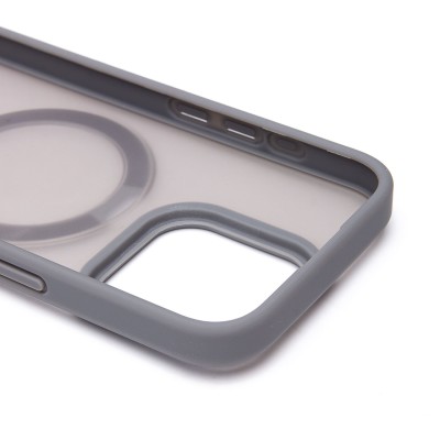 Чехол-накладка для Apple iPhone 15 Pro (серый) - SM088 SafeMag