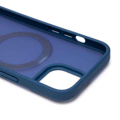 Чехол-накладка для Apple iPhone 15 (темно-синий) - SM088 SafeMag