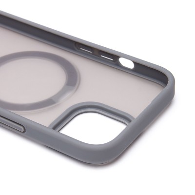 Чехол-накладка для Apple iPhone 15 (серый) - SM088 SafeMag