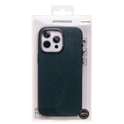 Чехол-накладка для Apple iPhone 15 Pro Max (зеленый) - SM089 SafeMag экокожа