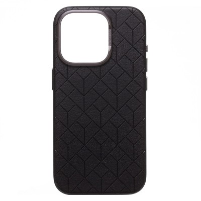 Чехол-накладка для Apple iPhone 15 Pro (черный) - SM089 SafeMag экокожа