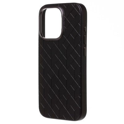 Чехол-накладка для Apple iPhone 15 Pro (черный) - SM089 SafeMag экокожа