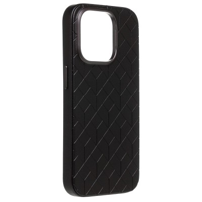 Чехол-накладка для Apple iPhone 15 Pro (черный) - SM089 SafeMag экокожа