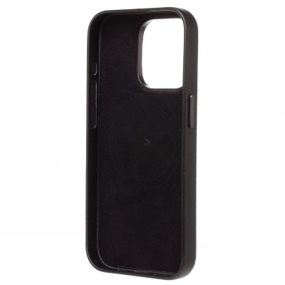 Чехол-накладка для Apple iPhone 15 Pro (черный) - SM089 SafeMag экокожа