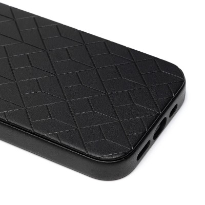 Чехол-накладка для Apple iPhone 15 Pro (черный) - SM089 SafeMag экокожа