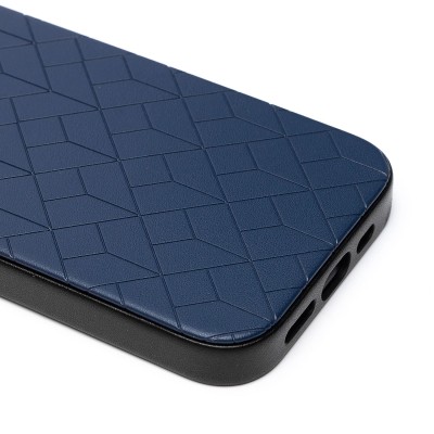 Чехол-накладка для Apple iPhone 15 Pro (синий) - SM089 SafeMag экокожа