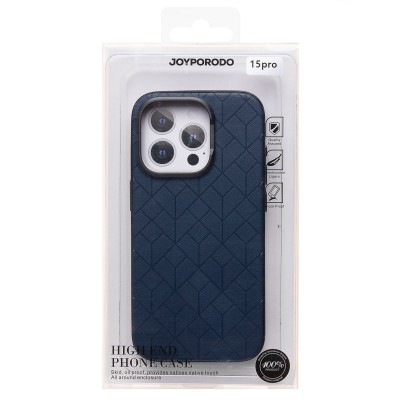 Чехол-накладка для Apple iPhone 15 Pro (синий) - SM089 SafeMag экокожа