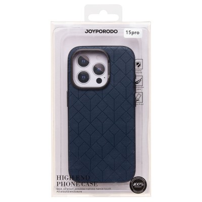 Чехол-накладка для Apple iPhone 15 Pro (синий) - SM089 SafeMag экокожа