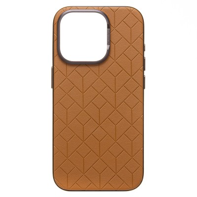 Чехол-накладка для Apple iPhone 15 Pro (коричневый) - SM089 SafeMag экокожа