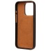 Чехол-накладка для Apple iPhone 15 Pro (коричневый) - SM089 SafeMag экокожа