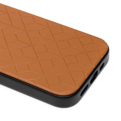 Чехол-накладка для Apple iPhone 15 Pro (коричневый) - SM089 SafeMag экокожа