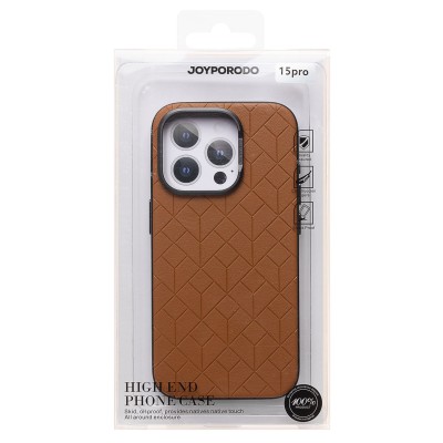 Чехол-накладка для Apple iPhone 15 Pro (коричневый) - SM089 SafeMag экокожа