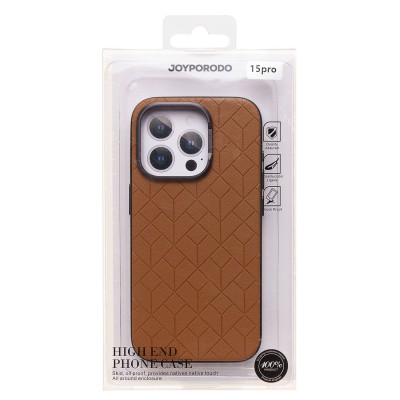 Чехол-накладка для Apple iPhone 15 Pro (коричневый) - SM089 SafeMag экокожа