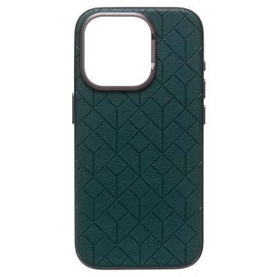 Чехол-накладка для Apple iPhone 15 Pro (зеленый) - SM089 SafeMag экокожа