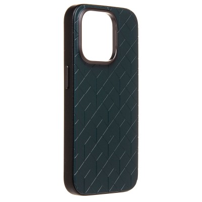 Чехол-накладка для Apple iPhone 15 Pro (зеленый) - SM089 SafeMag экокожа