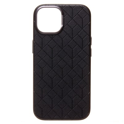 Чехол-накладка для Apple iPhone 15 (черный) - SM089 SafeMag экокожа Чехол-накладка для Apple iPhone 15 (черный) - SM089 SafeMag экокожа