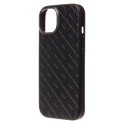 Чехол-накладка для Apple iPhone 15 (черный) - SM089 SafeMag экокожа
