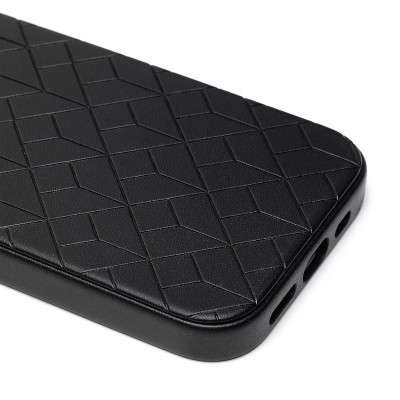 Чехол-накладка для Apple iPhone 15 (черный) - SM089 SafeMag экокожа