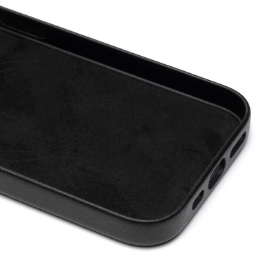 Чехол-накладка для Apple iPhone 15 (черный) - SM089 SafeMag экокожа