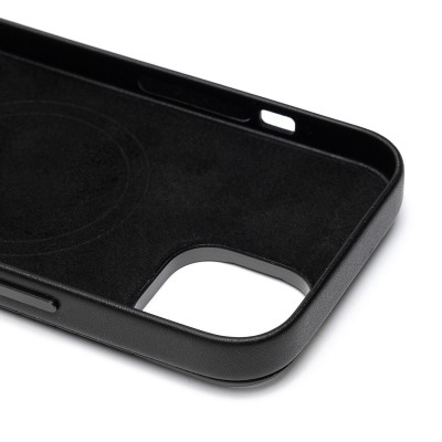 Чехол-накладка для Apple iPhone 15 (черный) - SM089 SafeMag экокожа
