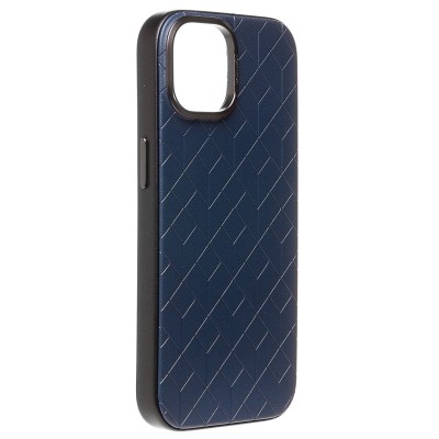 Чехол-накладка для Apple iPhone 15 (синий) - SM089 SafeMag экокожа