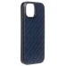 Чехол-накладка для Apple iPhone 15 (синий) - SM089 SafeMag экокожа